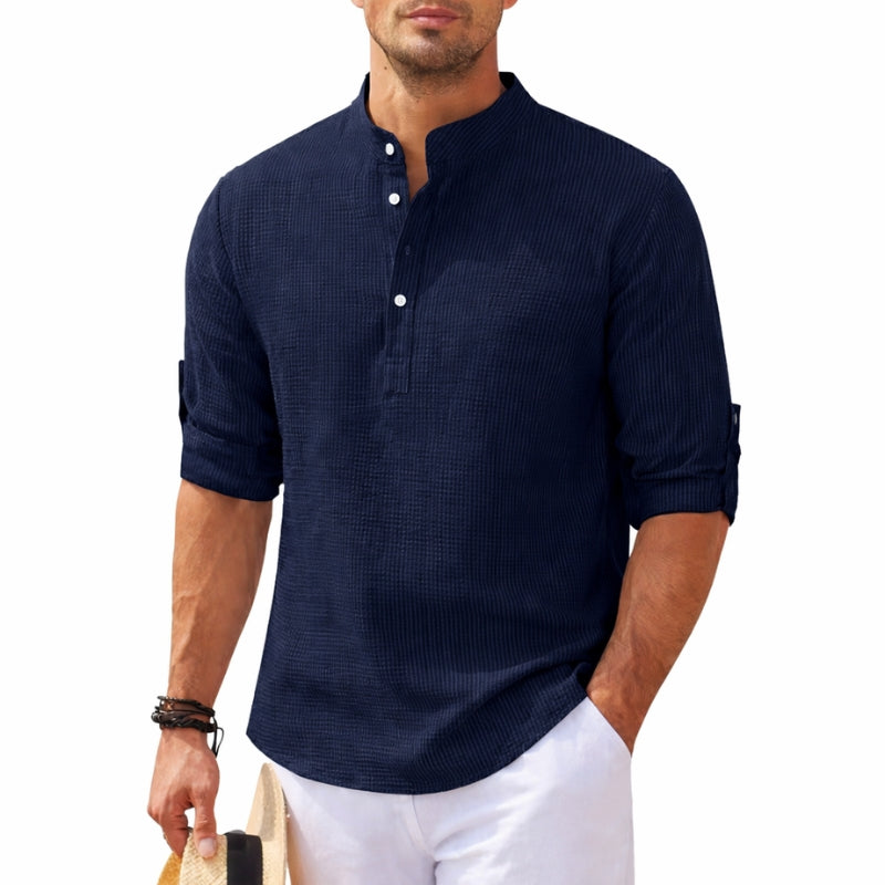 Leonardo Textured Henley Shirt