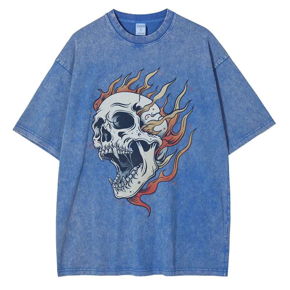 Bone Blaze Acid Wash Tee