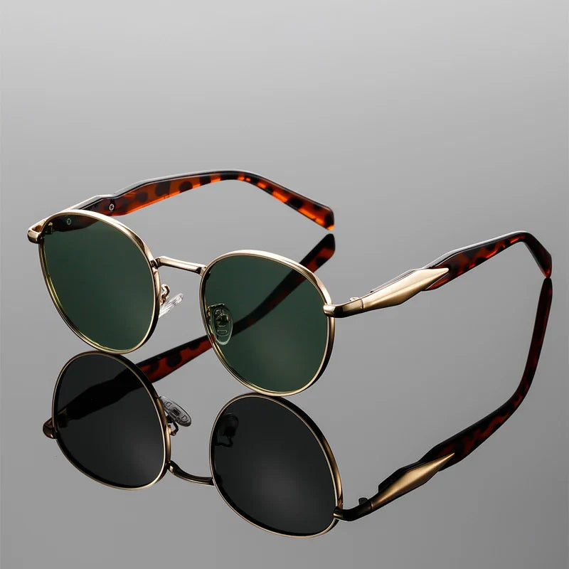 Darven Retro Metal Round Sunglasses