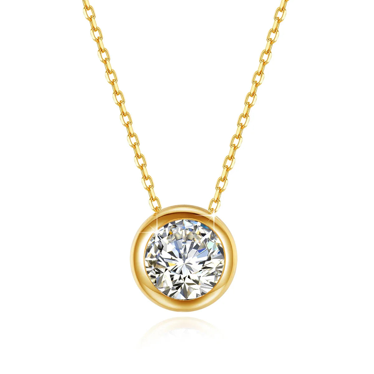 Aurora Moissanite VVS 18K Gold Necklace