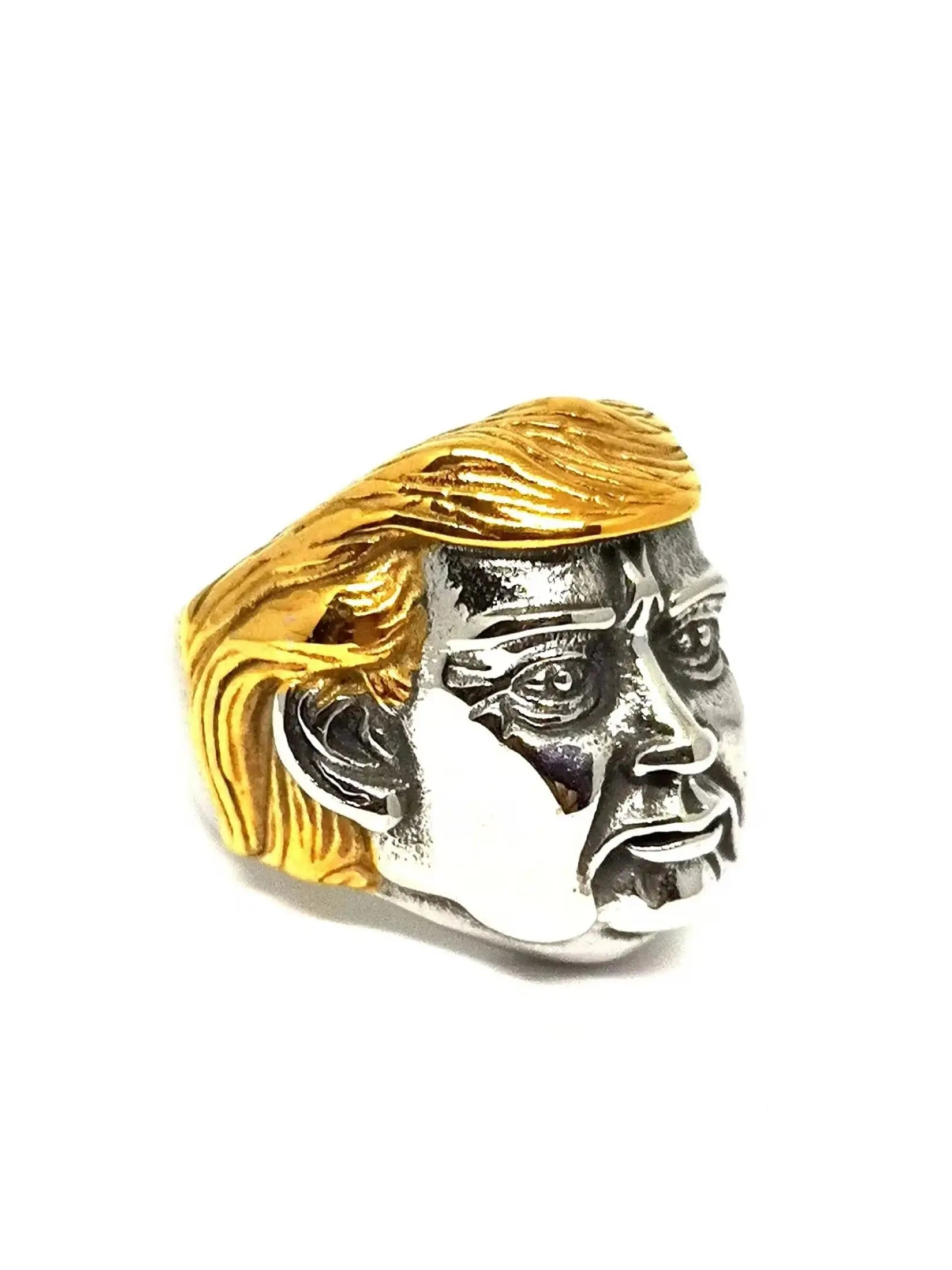 Edgy Titanium Stainless Steel Ring