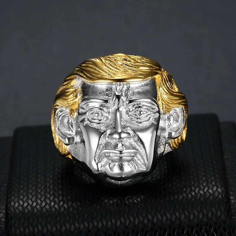 Edgy Titanium Stainless Steel Ring