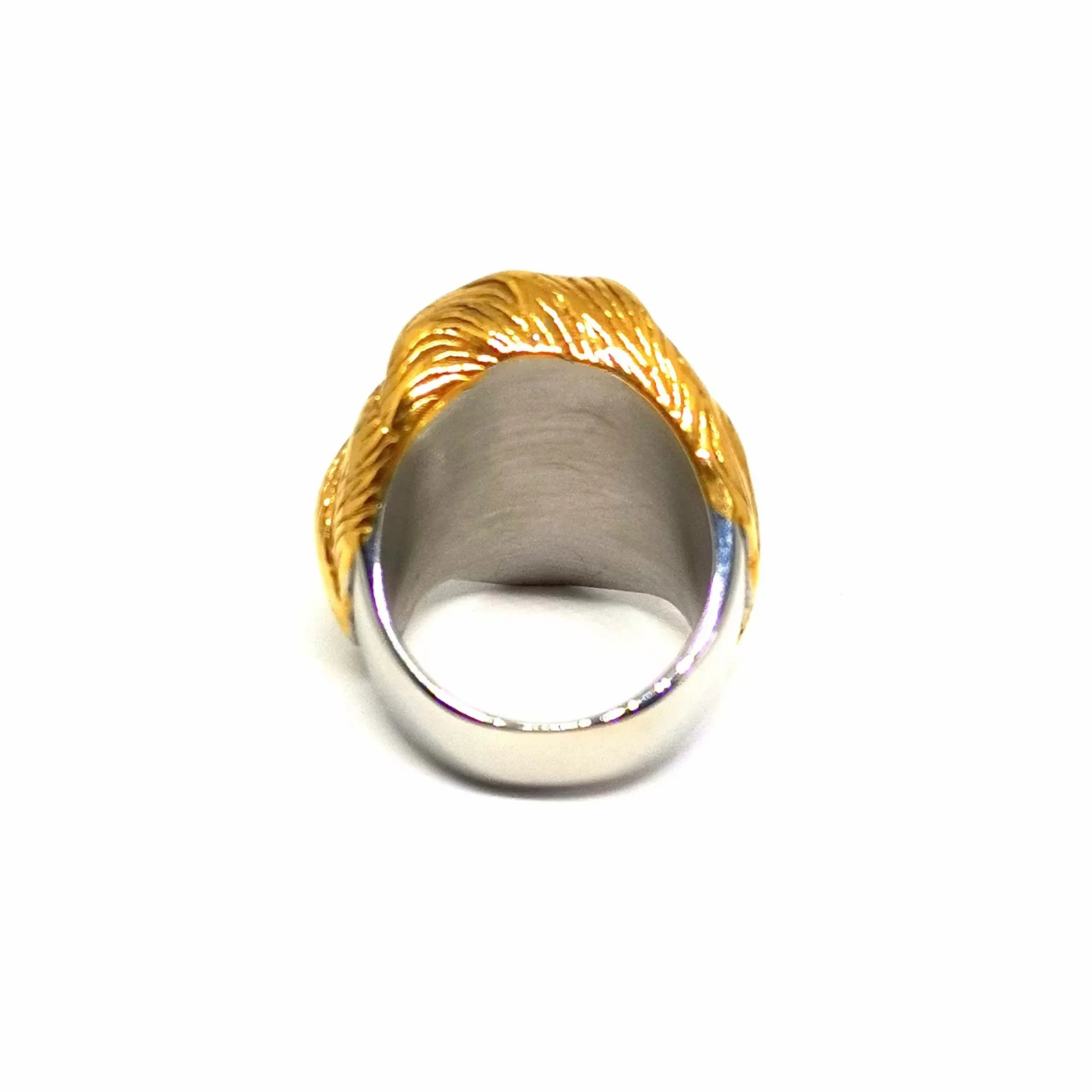 Edgy Titanium Stainless Steel Ring