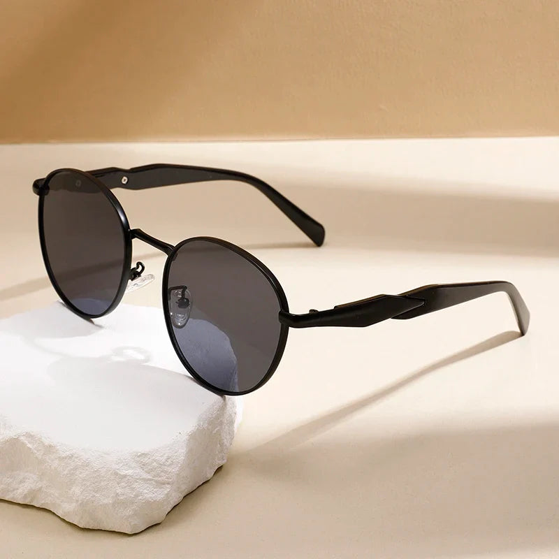 Darven Retro Metal Round Sunglasses