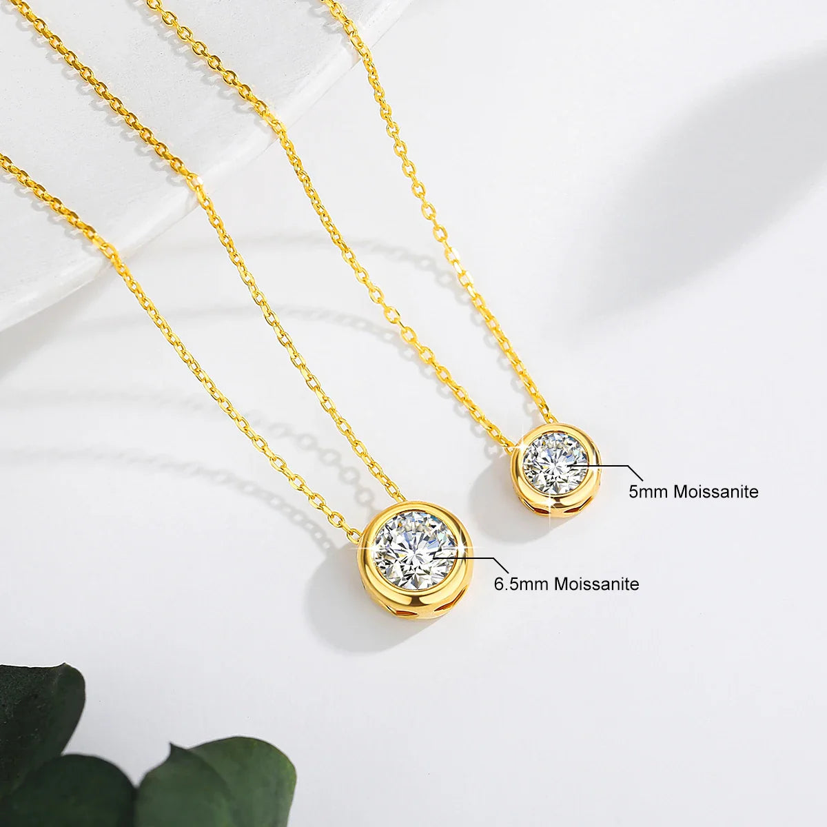 Aurora Moissanite VVS 18K Gold Necklace