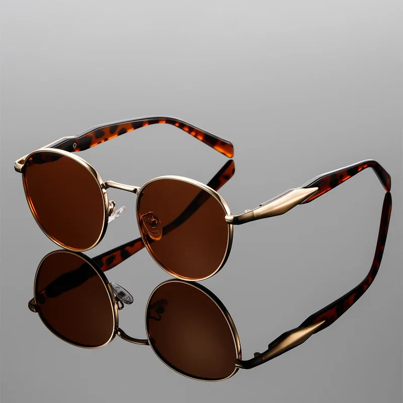 Darven Retro Metal Round Sunglasses