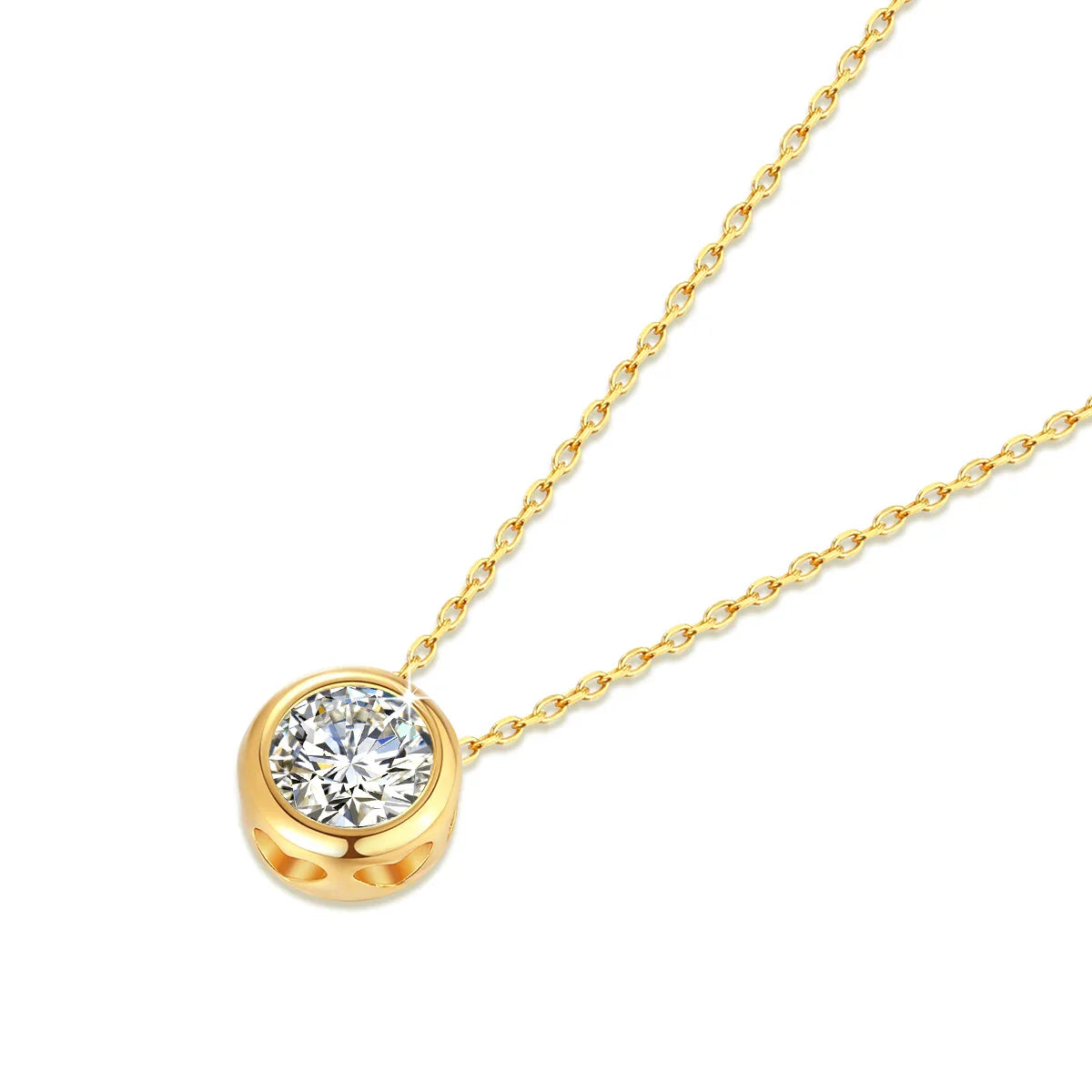 Aurora Moissanite VVS 18K Gold Necklace