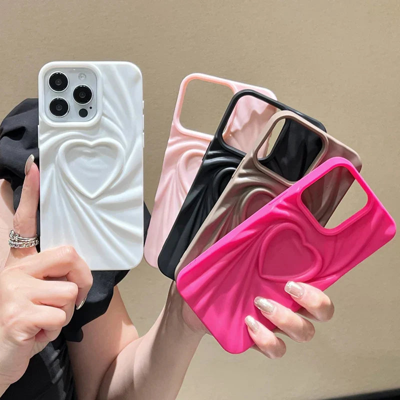 3D Folded Heart iPhone Case