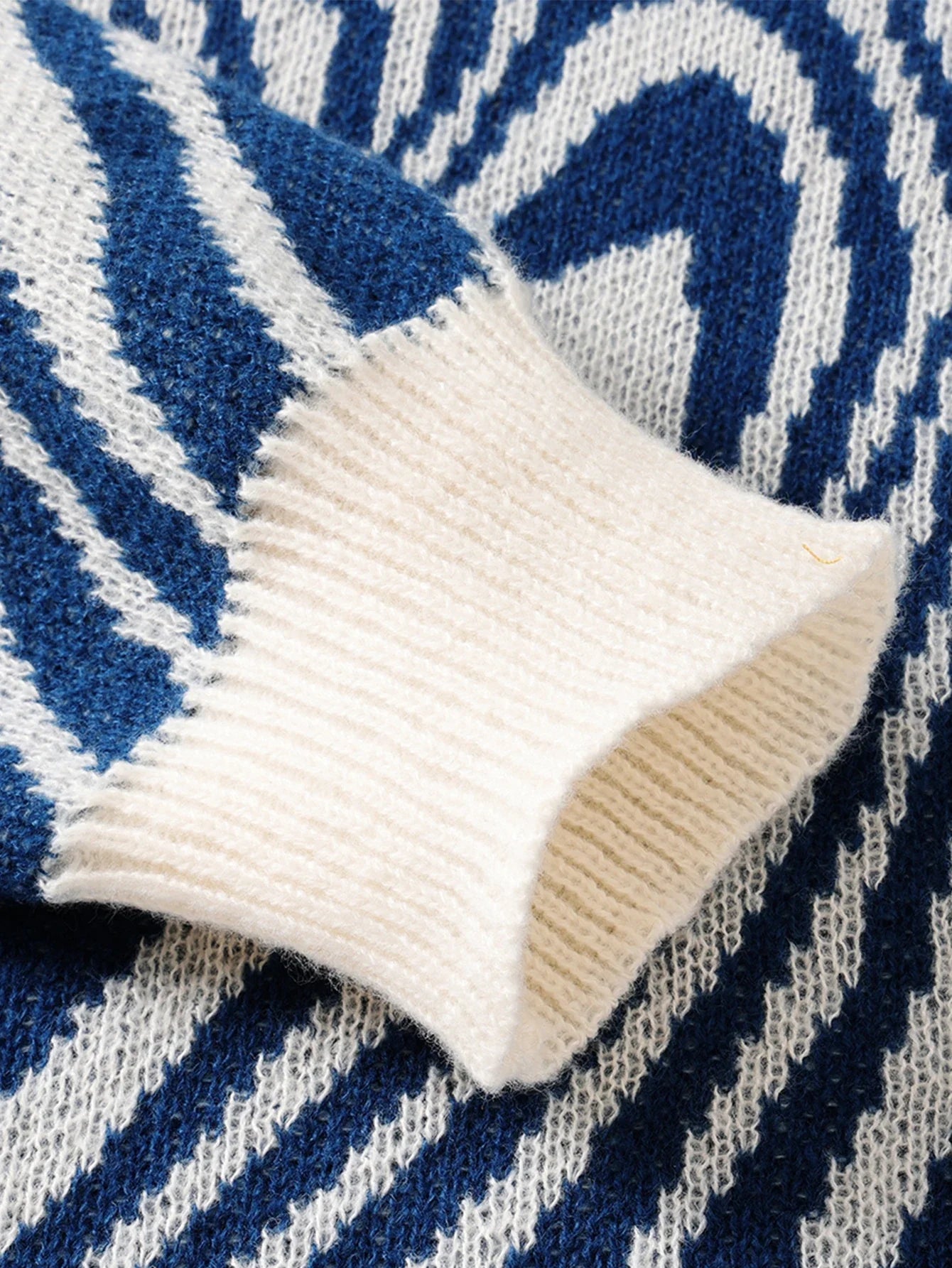 Swirlstorm Abstract Wool Pullover