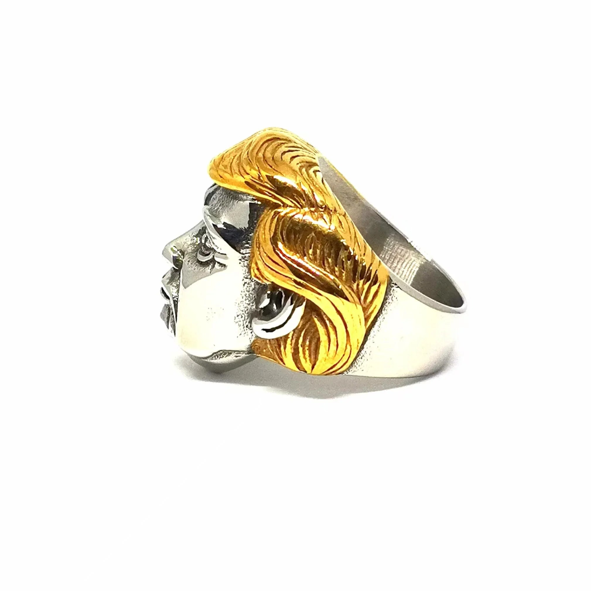 Edgy Titanium Stainless Steel Ring