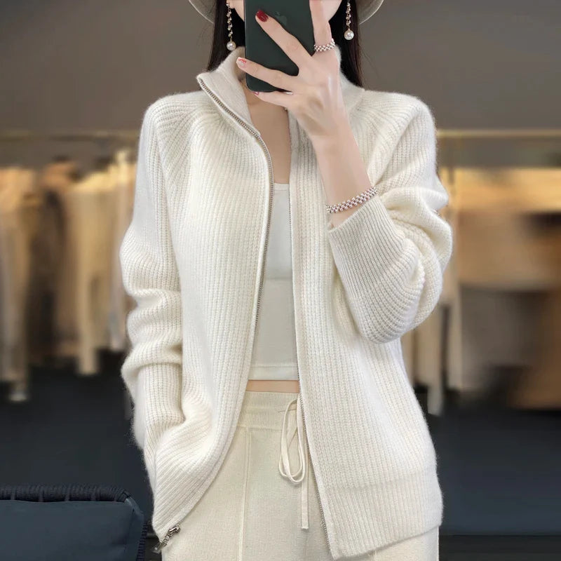 Charlotte Prestige Wool Zip Up