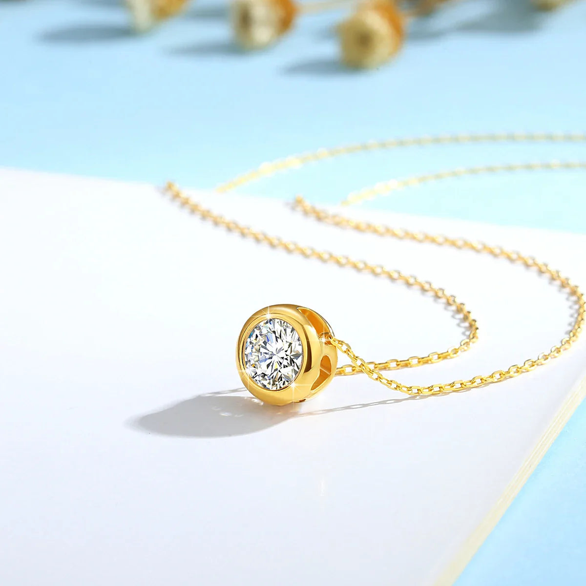 Aurora Moissanite VVS 18K Gold Necklace