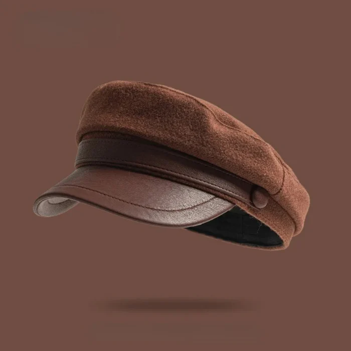 Brimset Parisian Leather Cap