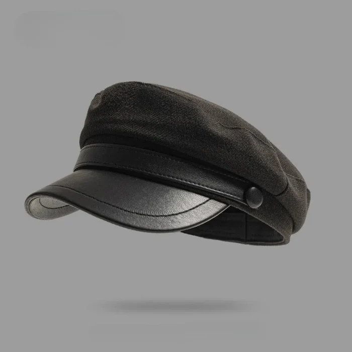 Brimset Parisian Leather Cap