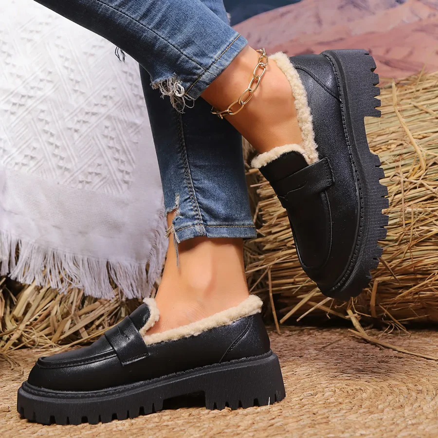 Keller Sherpa-Lined Platform Loafer