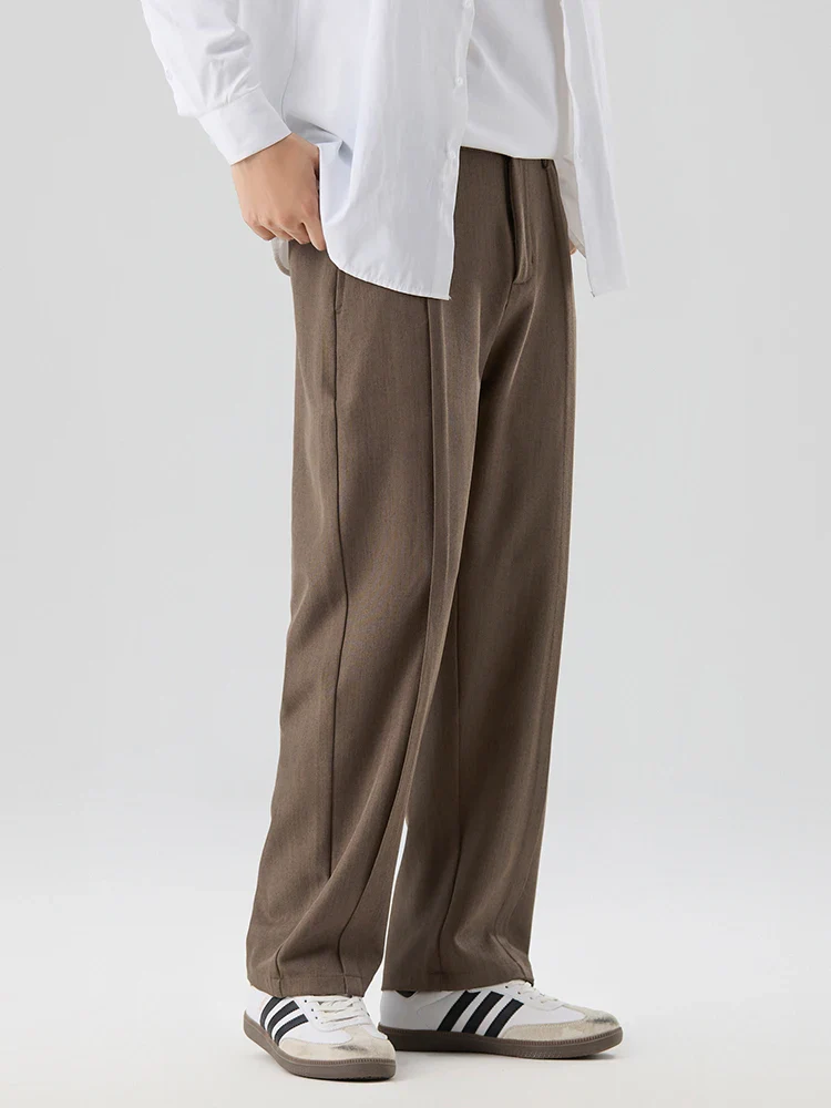 Laurent Pleated Straight Pants