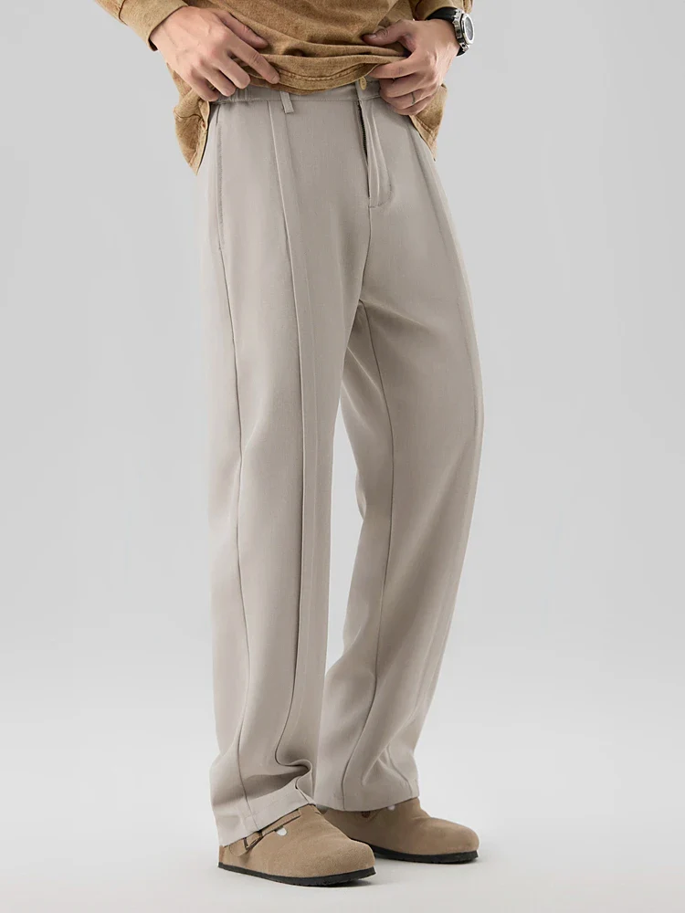 Laurent Pleated Straight Pants