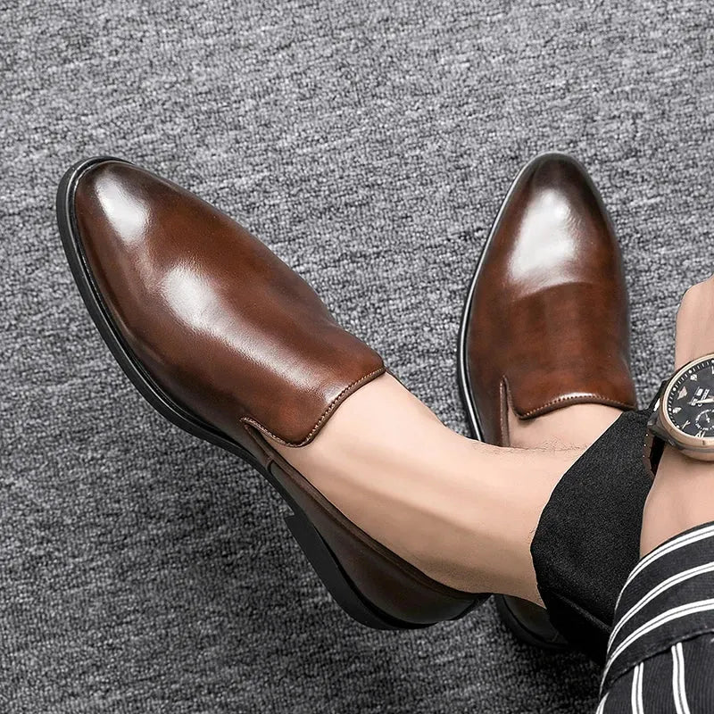 Evendro Genuine Leather Loafers