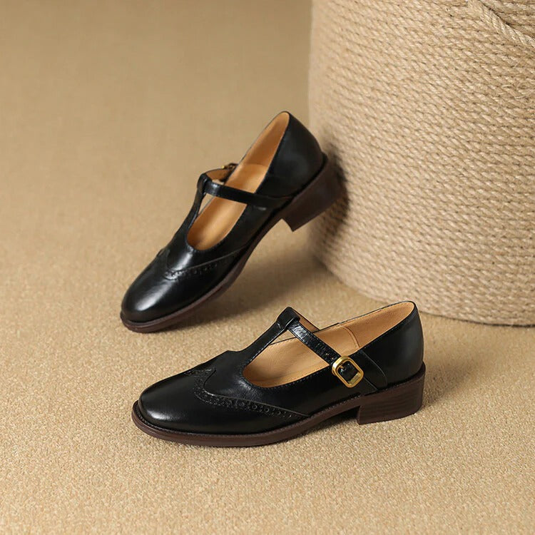 Ruelle Leather Mary Janes