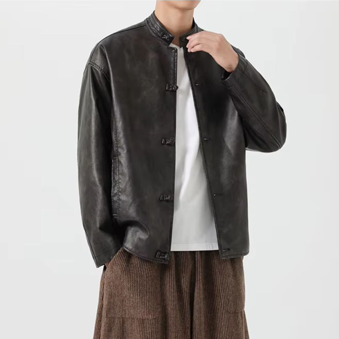Revel Vintage Washed Leather Coat