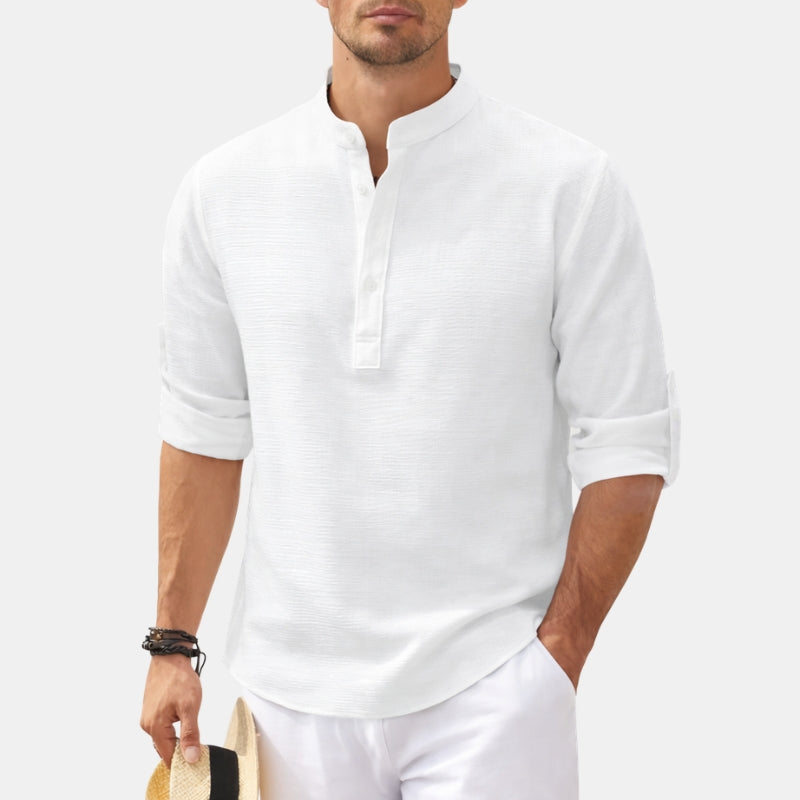 Leonardo Textured Henley Shirt