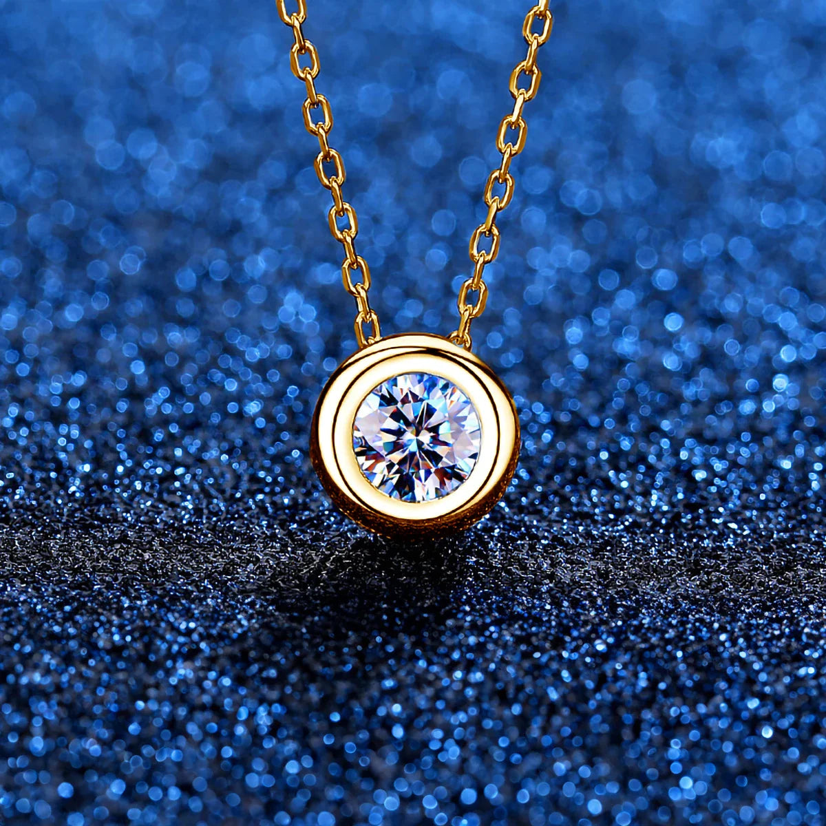 Aurora Moissanite VVS 18K Gold Necklace