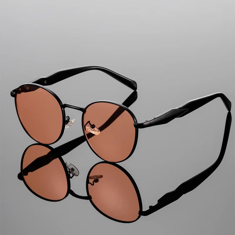 Darven Retro Metal Round Sunglasses