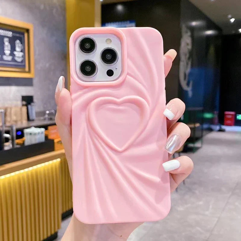 3D Folded Heart iPhone Case