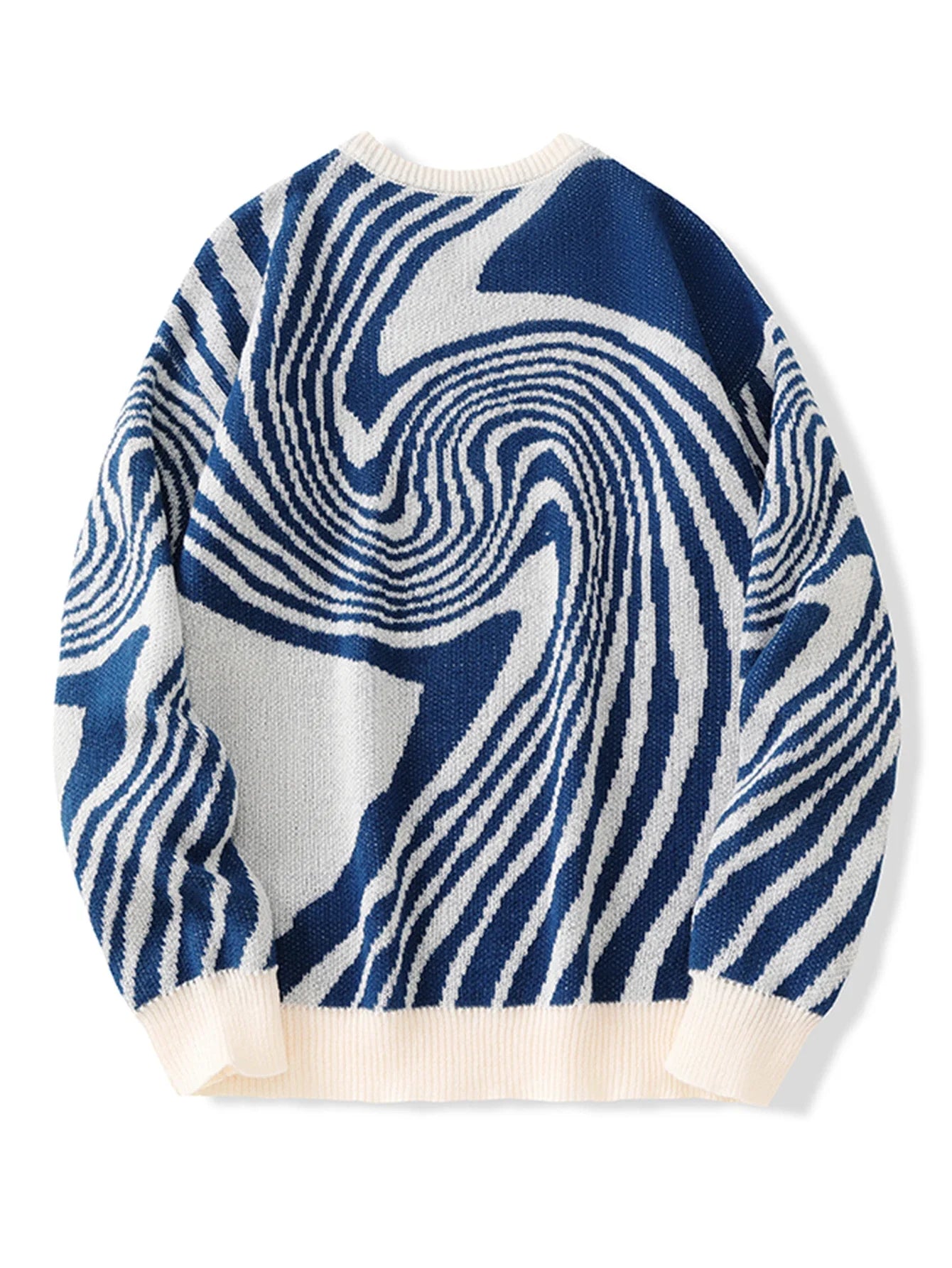 Swirlstorm Abstract Wool Pullover