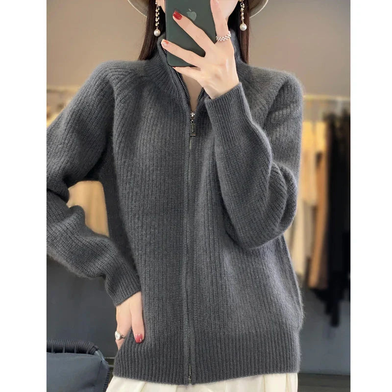 Charlotte Prestige Wool Zip Up
