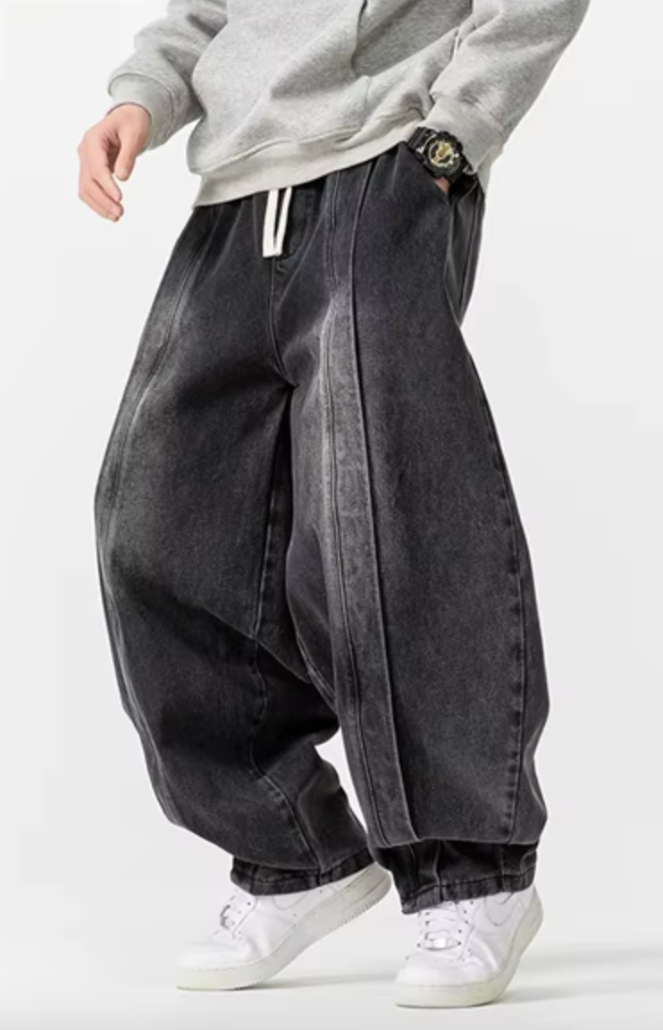 Renzo Wide-Leg Denim Pants