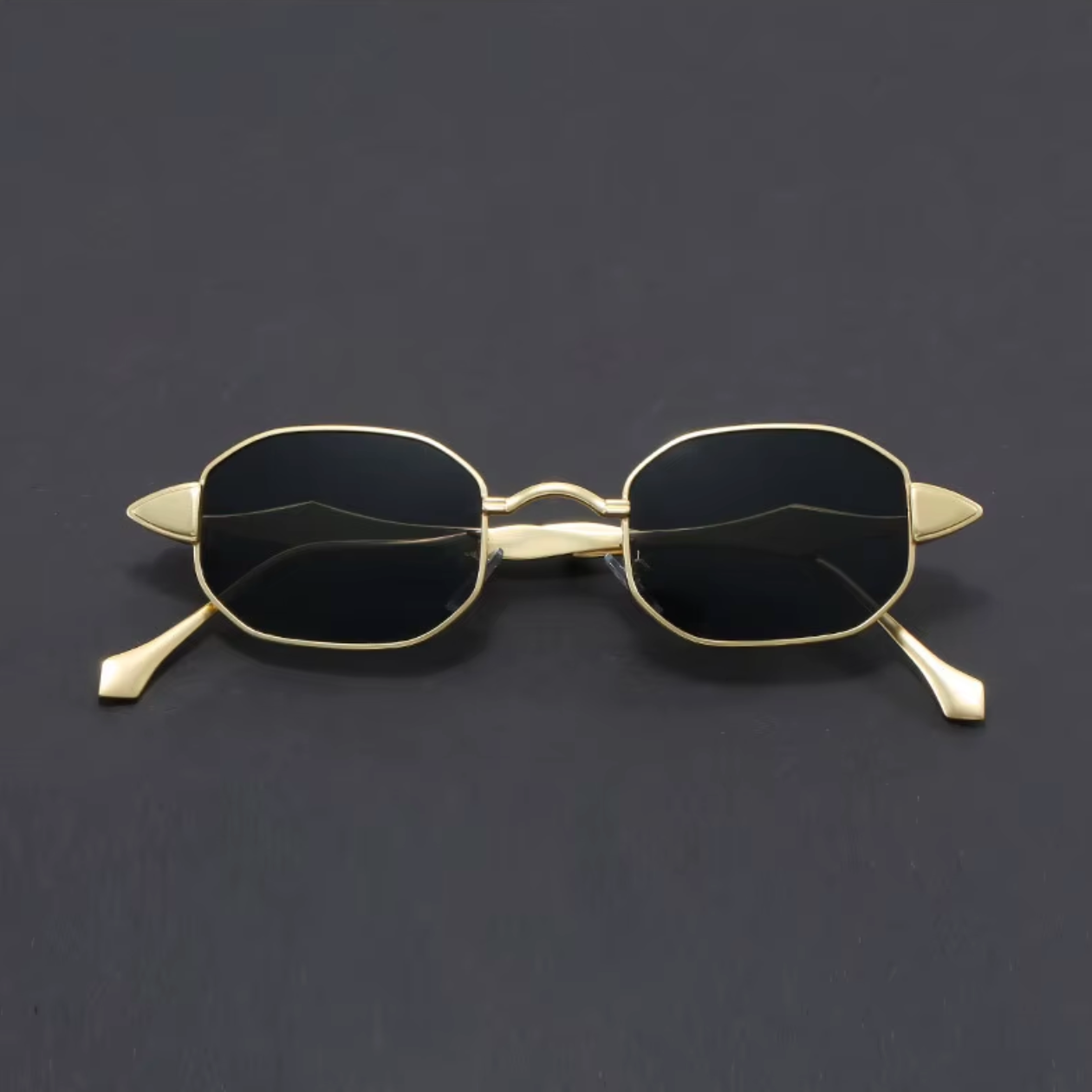 Aurelian Rectangular Metal Sunglasses