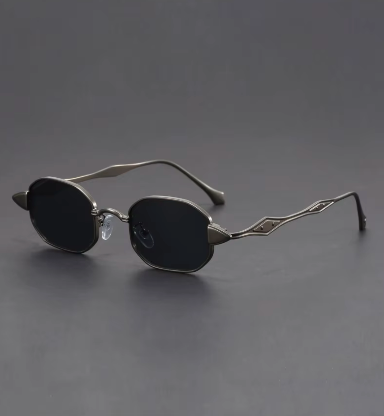 Aurelian Rectangular Metal Sunglasses
