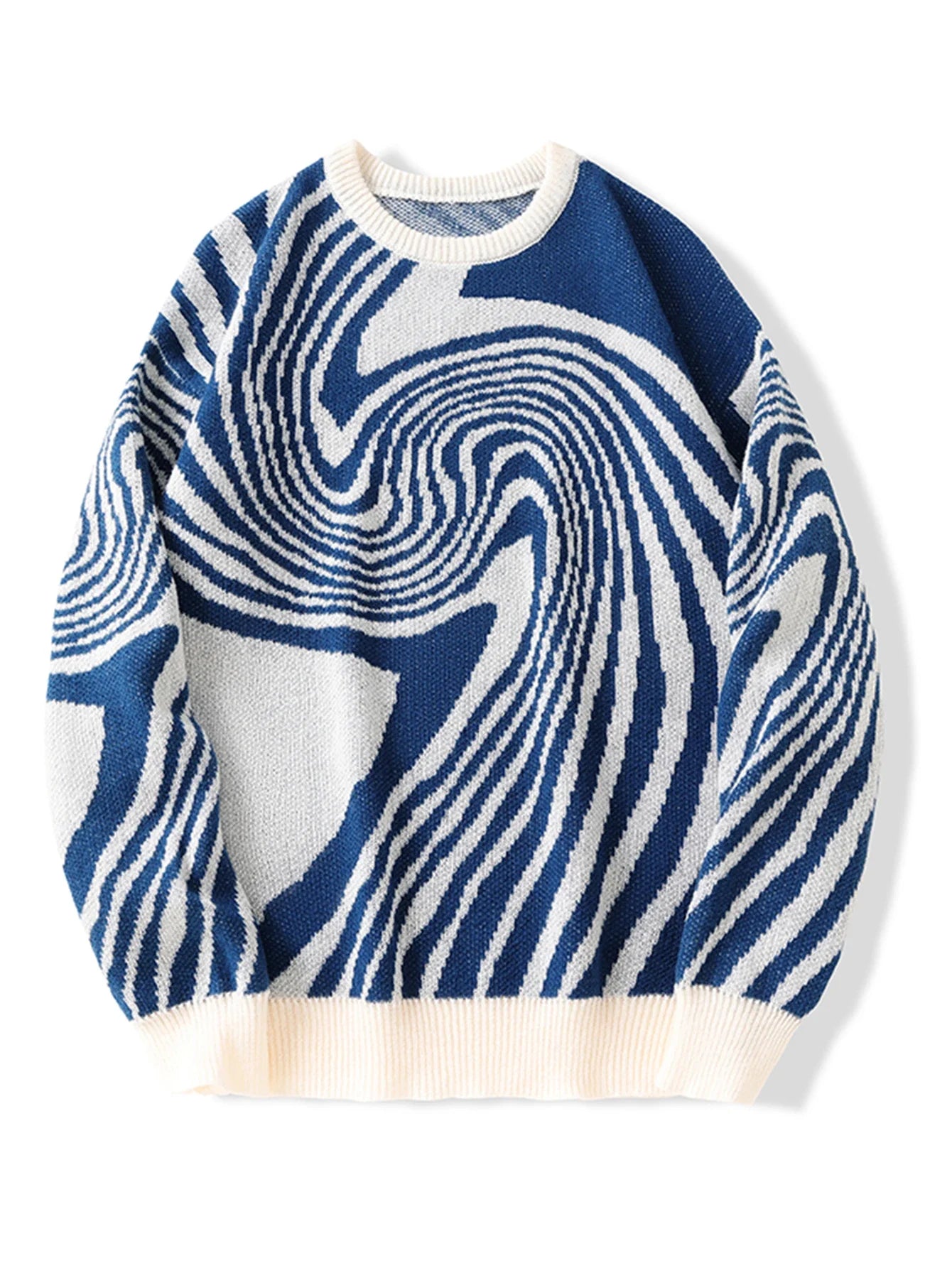 Swirlstorm Abstract Wool Pullover
