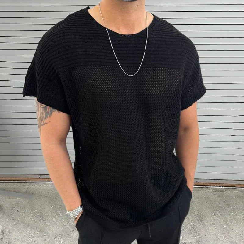 Mesh Vibe O Neck T Shirt