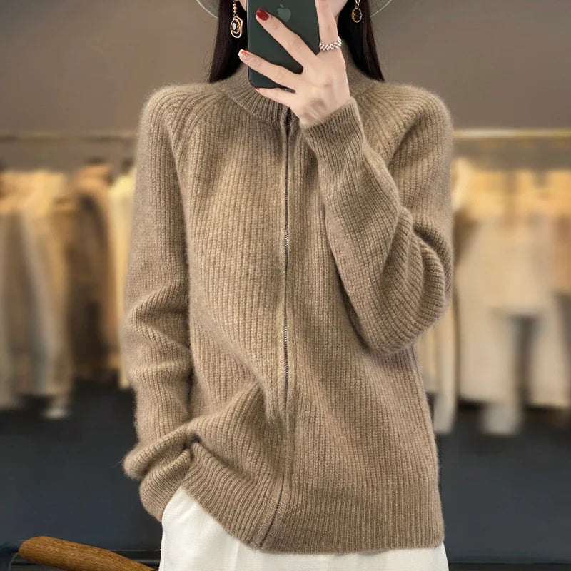 Charlotte Prestige Wool Zip Up
