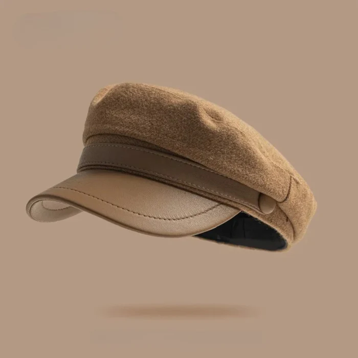 Brimset Parisian Leather Cap