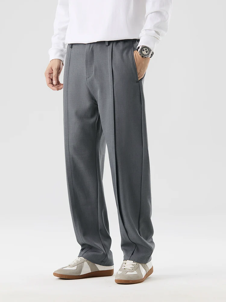 Laurent Pleated Straight Pants