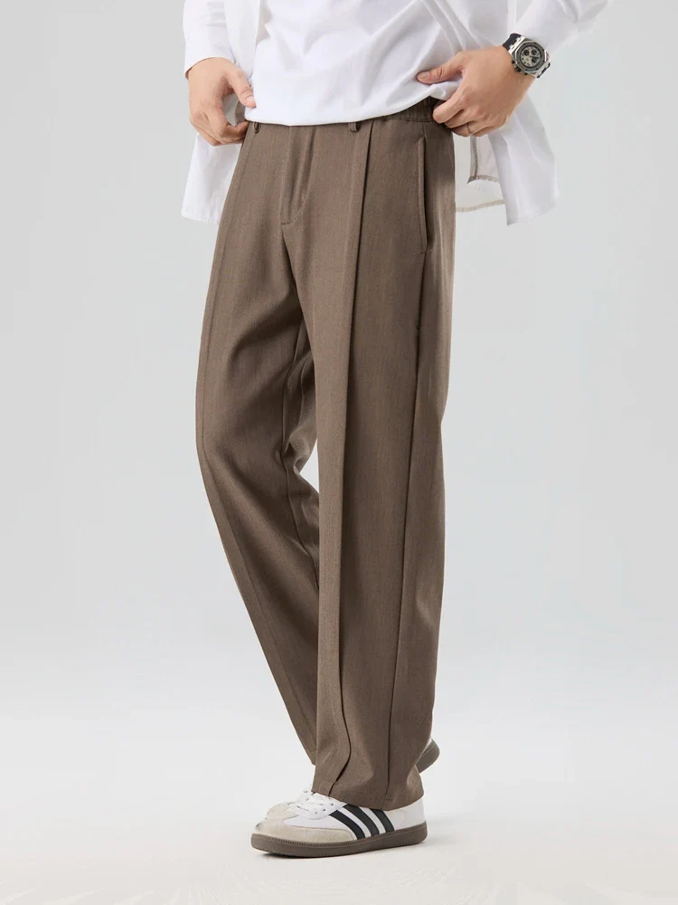 Laurent Pleated Straight Pants