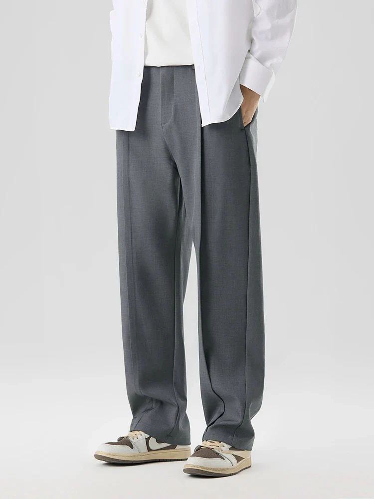 Laurent Pleated Straight Pants