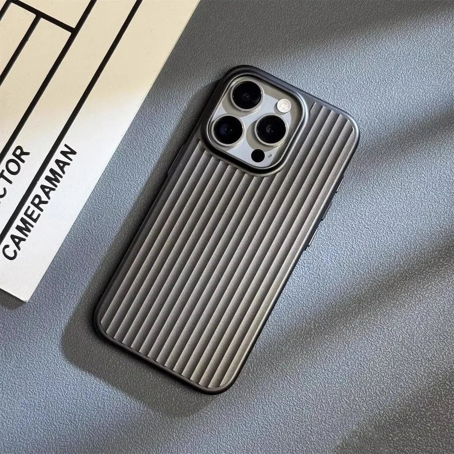 Groove Ribbed Metal iPhone Case