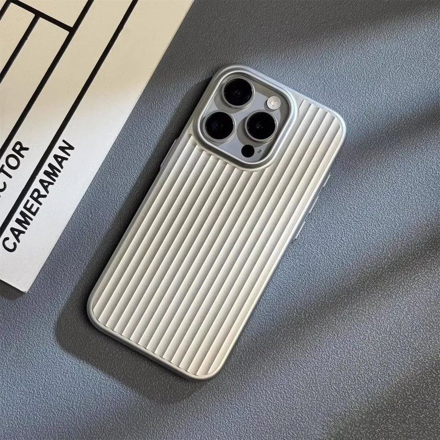 Groove Ribbed Metal iPhone Case