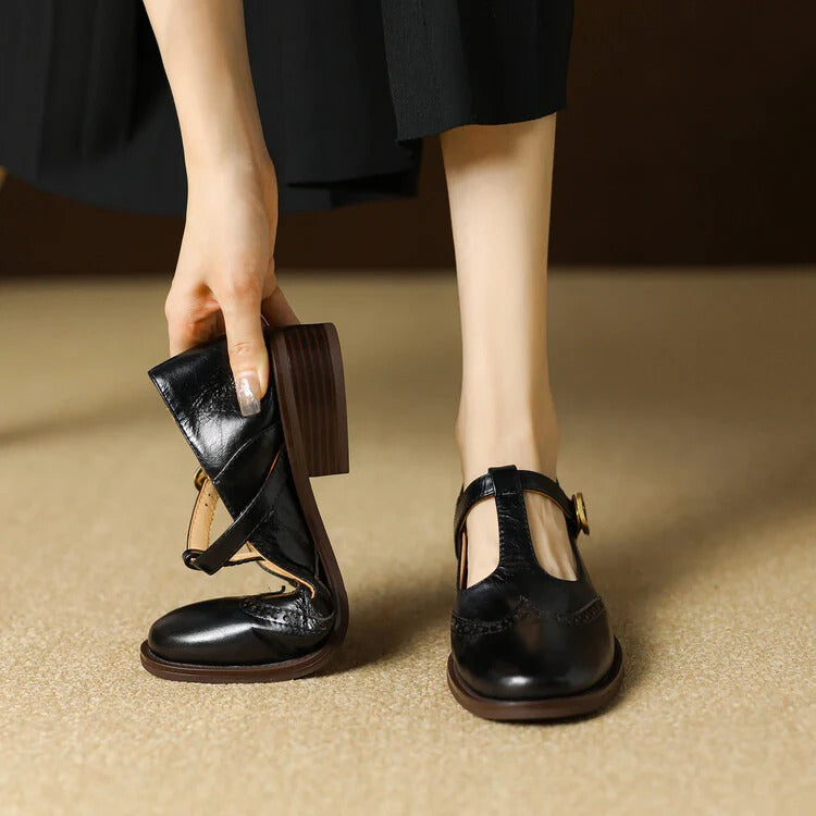 Ruelle Leather Mary Janes
