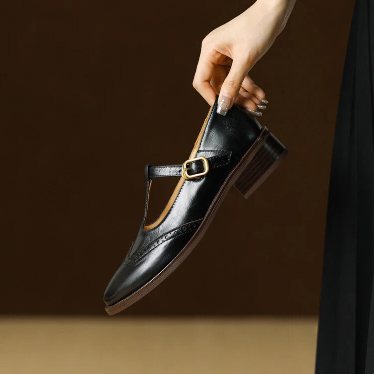 Ruelle Leather Mary Janes