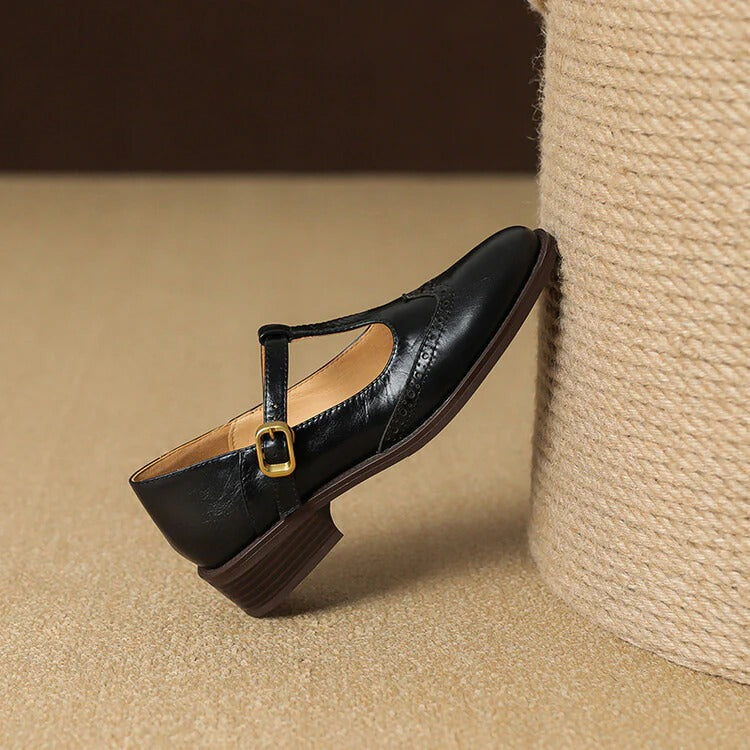 Ruelle Leather Mary Janes