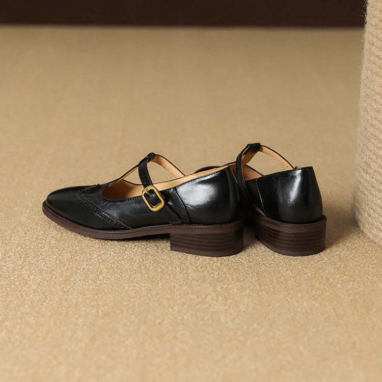 Ruelle Leather Mary Janes